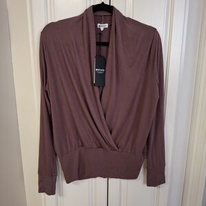 LAmade Women's Mauve Wrap Blouse